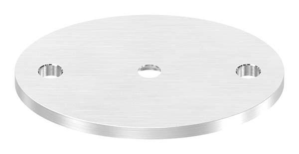 Ankerplatte | Maße: 75 x 55 x 4 mm | mit Zentrierbohrung: Ø 10 mm | V2A