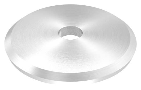 Ankerplatte | Ø 58 x 5 mm | gewölbt | mit Zentrierbohrung: Ø 10 mm | V2A