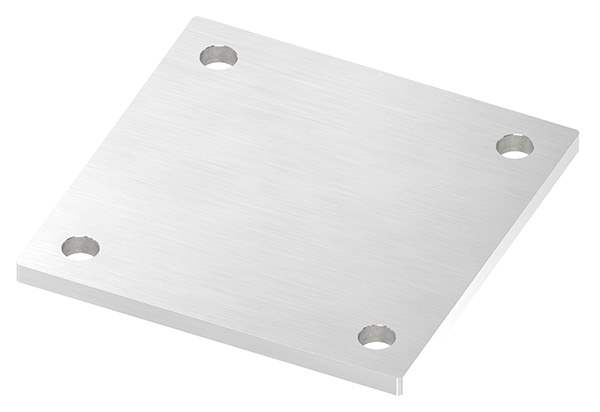Ankerplatte | Maße: 150 x 150 x 8 mm | mit 4 Bohrungen á Ø 14 mm | V2A