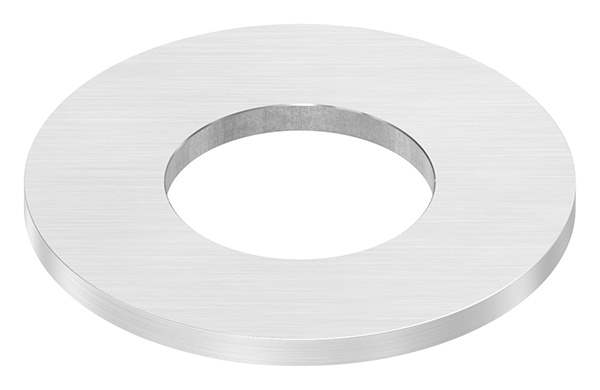 Ankerplatte | Maße: Ø 100x6 mm | für Rundrohr: Ø 48,3 mm | mit Längsschliff | V2A