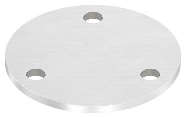 Ankerplatte | Maße: Ø 120x6 mm | mit 3 Bohrungen Ø 11 mm | V2A