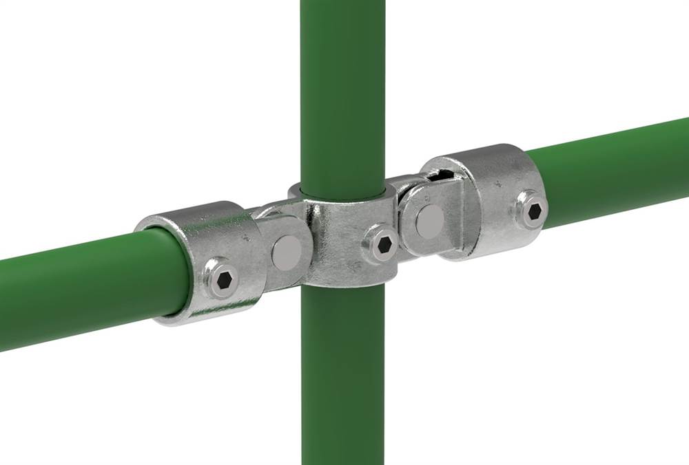 Rohrverbinder | Gelenkstück doppelt 180° | 167D48 | 48,3 mm | 1 1/2 | Temperguss u. Elektrogalvanisiert