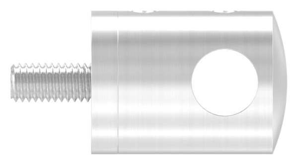 Querstabhalter Ø 22 mm | Anschluss: flach | mit Bohrung: 10,2 mm - 14,2 mm | V2A