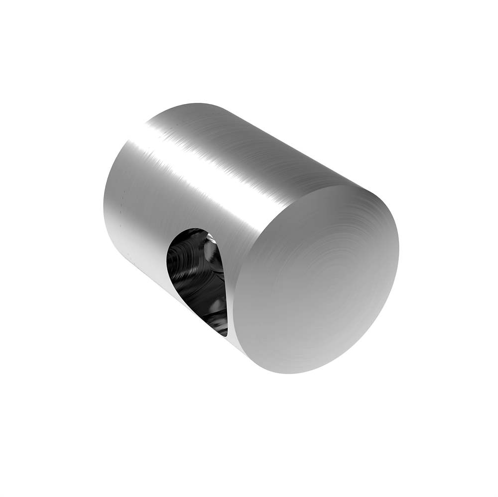 Querstabhalter Ø 22 mm | mit Bohrung: 12,2 mm | für Anschluss: flach | V2A