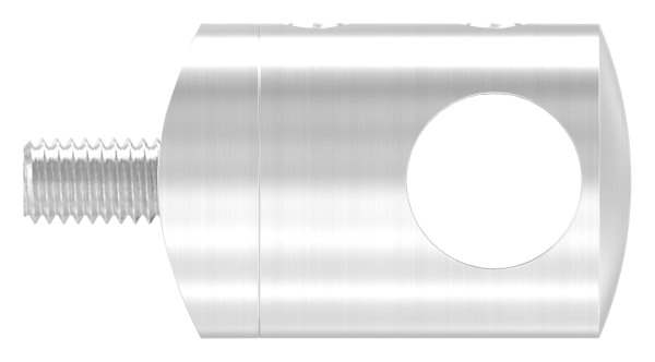 Querstabhalter Ø 22 mm | Anschluss: 42,4 mm | mit Bohrung: 12,2 mm | V2A