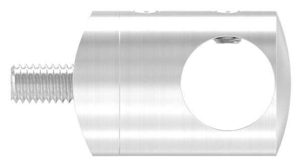 Querstabhalter Ø 22 mm | Anschluss: 42,4 mm | mit Bohrung: 14,2 mm | V2A