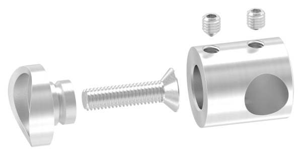 Querstabhalter mit Sackloch 12,2 mm (rechts) | für Ø 42,4mm