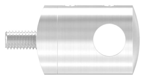 Querstabhalter Ø 22 mm | Anschluss: 48,3 mm | mit Bohrung: 10,2 mm - 14,2 mm | V2A