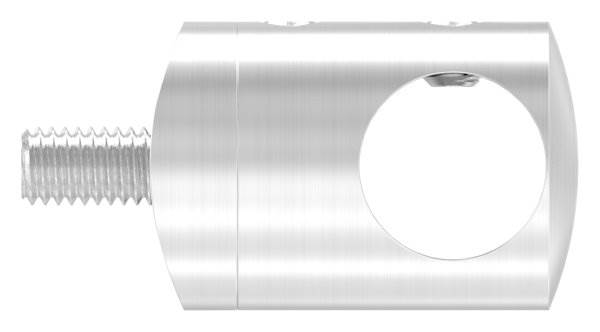 Querstabhalter Ø 22 mm | Anschluss: 48,3 mm | mit Bohrung: 14,2 mm | V2A