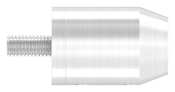 Querstabhalter zum Stoßen Ø 22 mm mit Sackloch 12,2 mm und flachen Anschluss