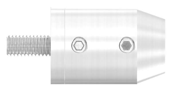 Querstabhalter zum Stoßen Ø 22 mm mit Sackloch 12,2 mm und flachen Anschluss