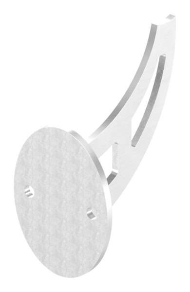 Handlaufschwert mit Ronde Ø 80 mm für Rohr Ø 42,4 mm V2A