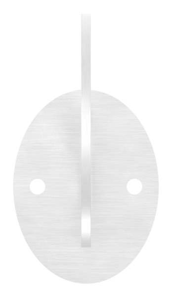 Handlaufschwert mit Ronde Ø 80 mm für Rohr Ø 42,4 mm V2A