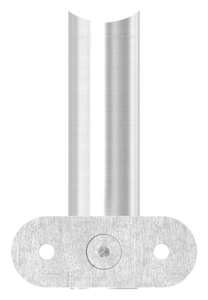 Handlaufhalter höhenverstellbar und Halteplatte für flachen Anschluss V2A