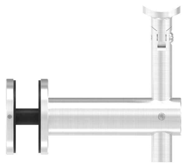 Handlaufhalter mit Gelenk für Glas und Halteplatte für Ø 42,4 mm V2A