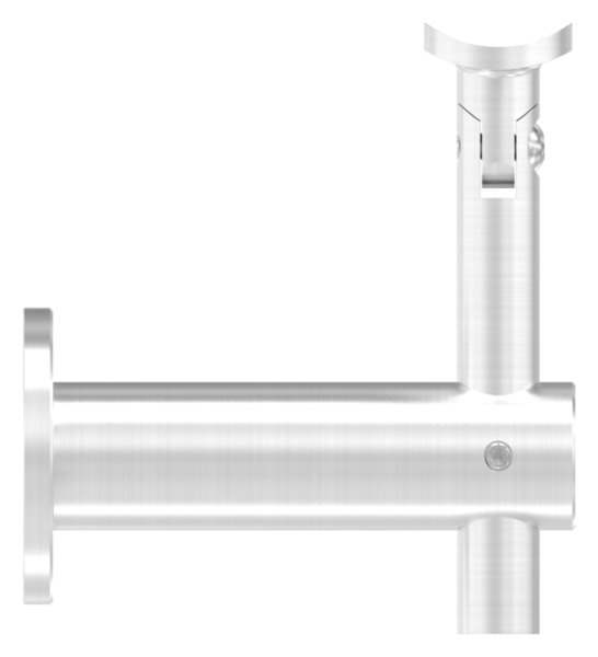 Handlaufhalter höhenverstellbar mit Halteplatte für Ø 42,4 mm V2A