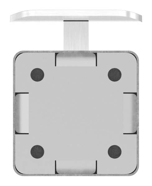 Handlaufhalter mit Cliprosette und Halteplatte für Ø 42,4 mm V2A