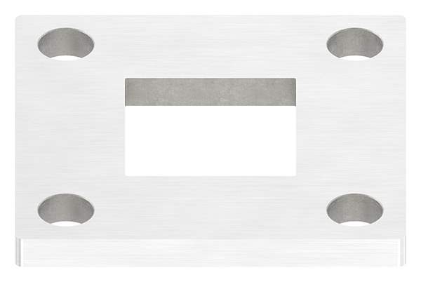 Ankerplatte | Maße: 92 x 92 x 8 mm | mit Zentrierbohrung: 40,2 x 40,2 mm | V2A