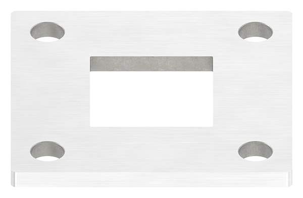 Ankerplatte | Maße: 92 x 92 x 6 mm | mit Zentrierbohrung: 40,2 x 40,2 mm | V2A