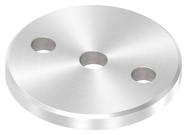 Ankerplatte | Ø 80 x 8 mm | mit Zentrierbohrung: Ø 12,5 mm | V2A