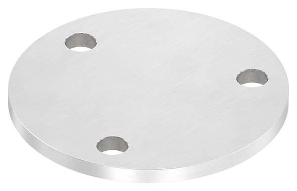 Ankerplatte | Ø 100 x 6 mm | mit 3 Bohrungen á Ø 11 mm | V4A