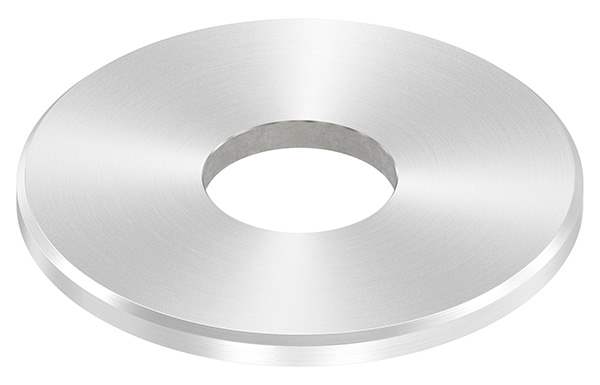 Ankerplatte | Maße: 100x6 mm | Rundschliff + Fase und Mittelbohrung | V2A