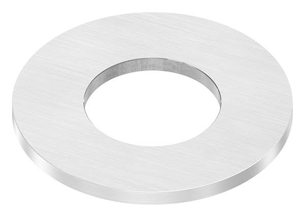 Ankerplatte | Maße: Ø 100x6 mm | für Rundrohr: Ø 48,3 mm | mit Längsschliff | V2A