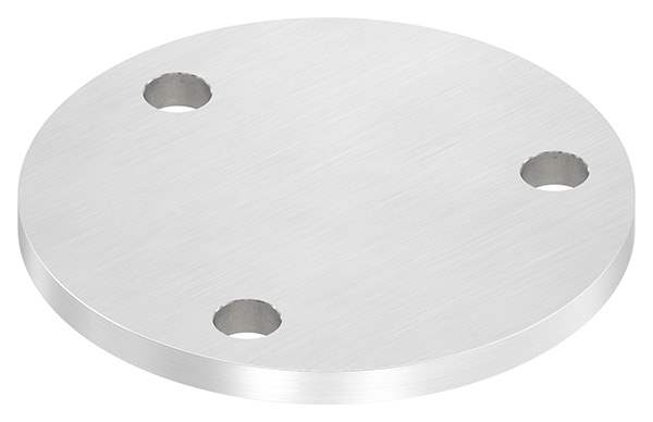 Ankerplatte | Maße: Ø 120x8 mm | mit 3 Bohrungen Ø 11 mm | V2A