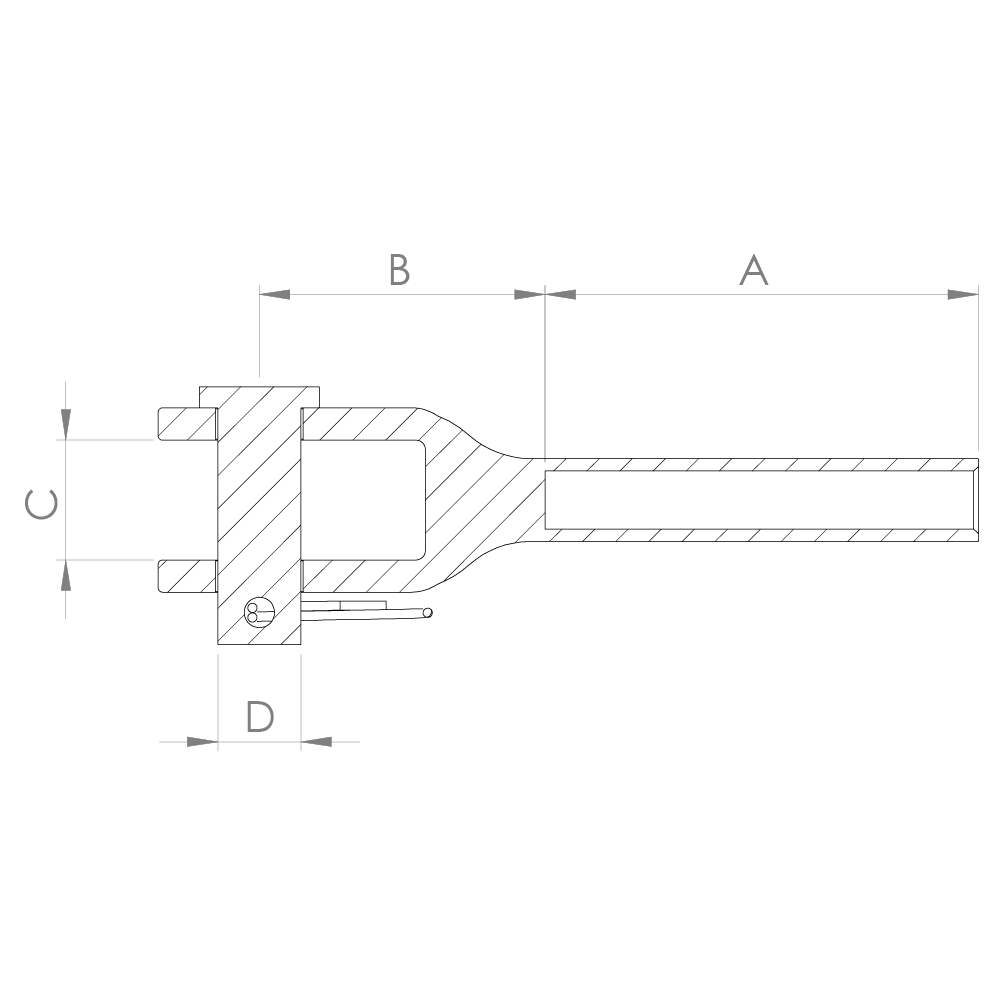 Gabelterminal zum Sebstverpressen | für Seil von Ø 3 mm bis Ø 8 mm | V4A