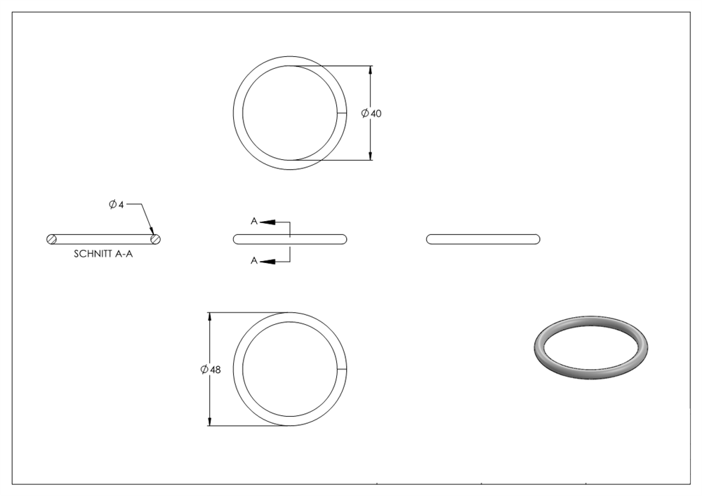 Ring | Außen-Ø: 48 mm - 144 mm | Materialstärke: 4 mm - 12 mm | V2A
