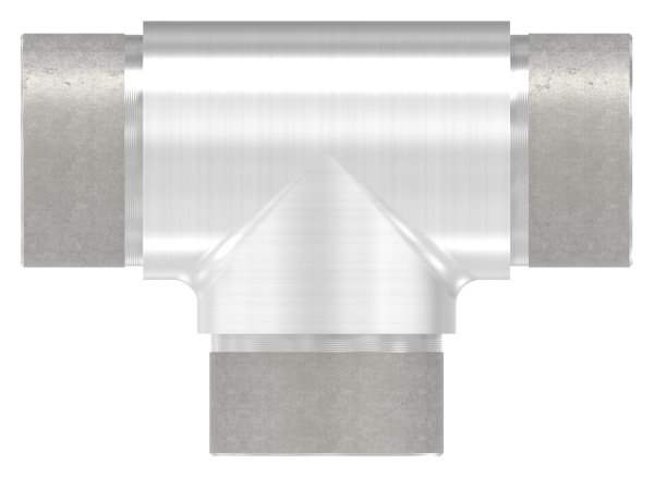 T-Stück mit gleichen Abgängen für Rundrohr Ø 42,4x2,0 mm V2A