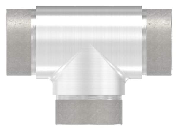 T-Stück mit gleichen Abgängen für Rundrohr Ø 48,3x2,0 mm V2A
