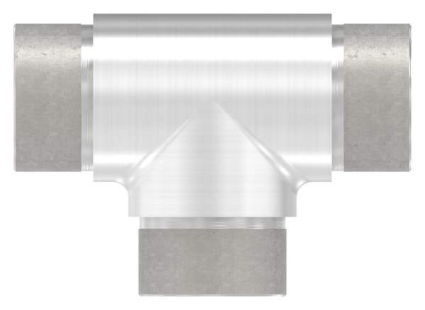 T-Stück mit gleichen Abgängen für Rundrohr Ø 42,4x2,6 mm V2A