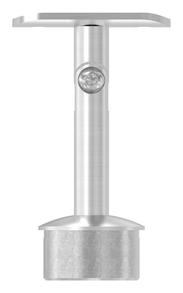 Handlaufstütze für 42,4x2,0 mm mit Gelenk und Halteplatte für Ø 42,4 mm Rohr V2A