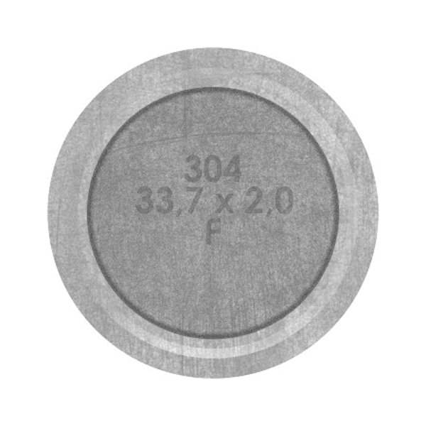 Handlaufstütze aus einem Stück für  33,7x2,0 mm V2A
