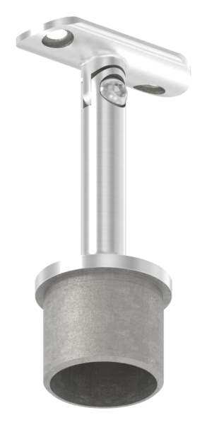 Handlaufstütze aus einem Teil für 42,4x2,6 mm Rohr mit Gelenk und Halteplatte für Ø 42,4 mm Rohr
