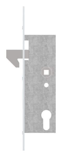Rohrprofilschloss mit Hakenfalle | Dornmaß: 40 mm | Stahl (verzinkt) S235JR