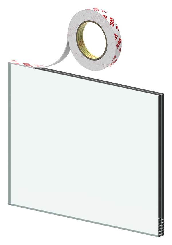 Klebestreifen | für Glas 12,76 - 13,52 mm | VHB-Klebeband