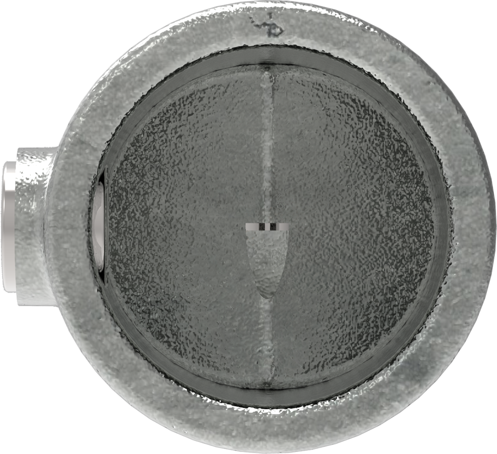 Rohrverbinder | Eckstück verstellbar | 125H | 33,7 mm - 48,3 mm | 1 - 1 1/2 | Temperguss u. Elektrogalvanisiert