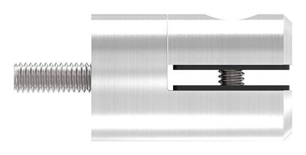 Blechhalter Ø 25 mm V4A für Anschluss flach/gerade