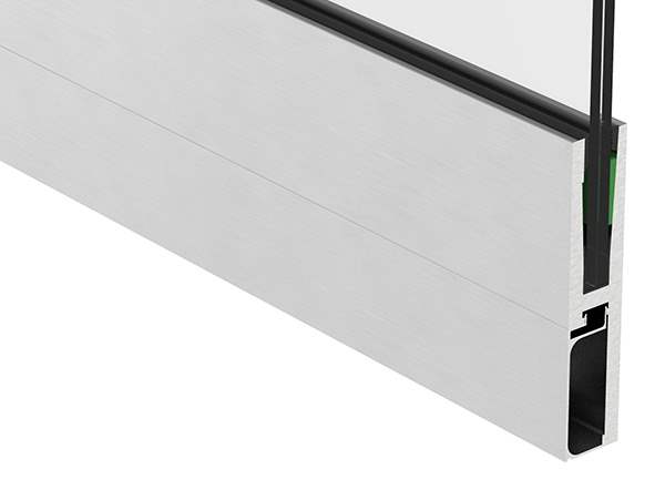 Alu-Profil | MASSIV2 | Länge: 6000 mm | seitliche Montage | Aluminium