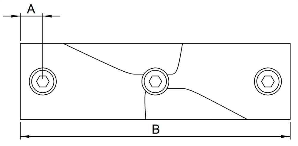 Rohrverbinder | Kreuzstück 30-45° | 130 | 33,7 mm - 48,3 mm | 1 - 1 1/2 | Temperguss u. Elektrogalvanisiert