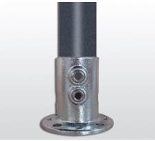 Rohrverbinder | Fußplatte rechteckig | 131KFD48 | 48,3 mm | 1 1/2 | Temperguss u. Elektrogalvanisiert