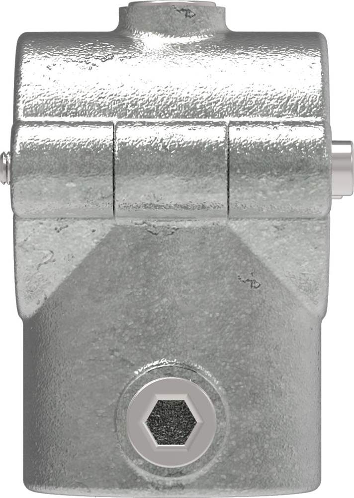 Rohrverbinder | T-Stück mit Bolzen aufklappbar | 136 | 33,7 mm - 48,3 mm | 1 - 1 1/2 | Temperguss u. Elektrogalvanisiert