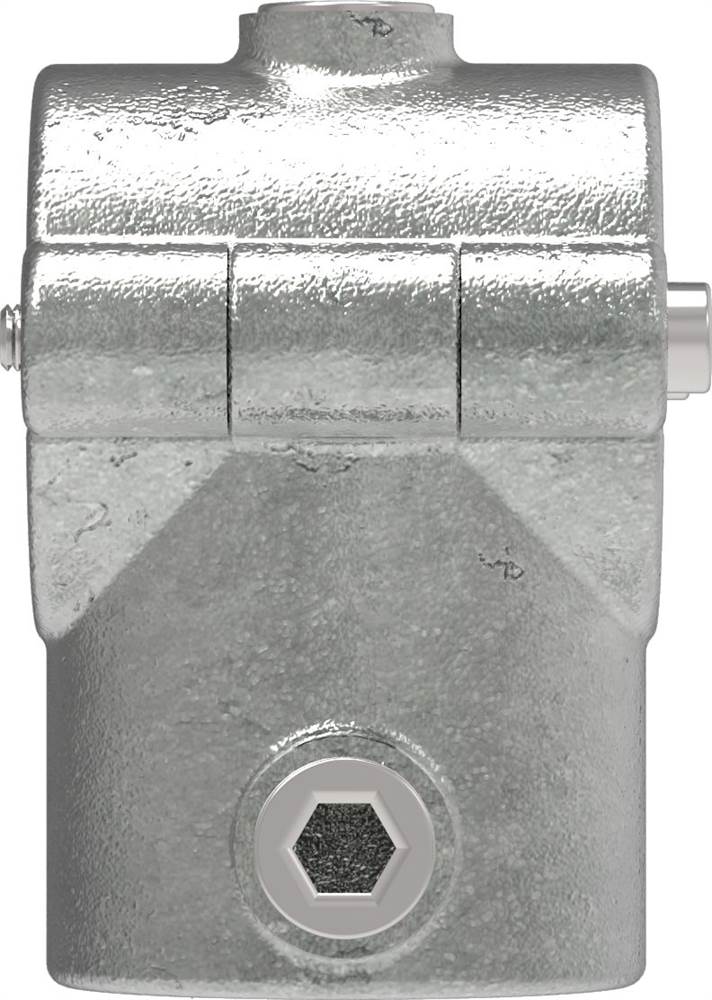 Rohrverbinder | T-Stück mit Bolzen aufklappbar | 136D48 | 48,3 mm | 1 1/2 | Temperguss u. Elektrogalvanisiert