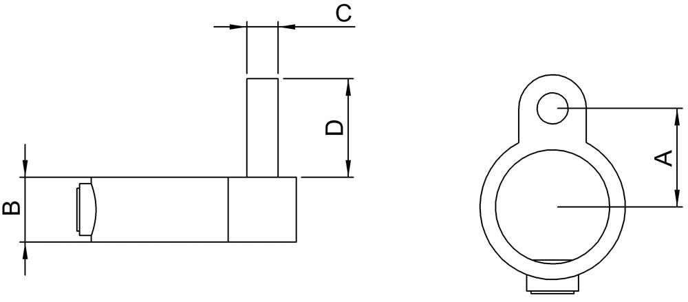 Rohrverbinder | Stellringzapfen | 140 | 26,9 mm - 48,3 mm | 3/4 - 1 1/2 | Temperguss u. Elektrogalvanisiert