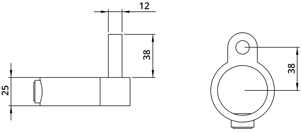 Rohrverbinder | Stellringzapfen | 140C42 | 42,4 mm | 1 1/4 | Temperguss u. Elektrogalvanisiert