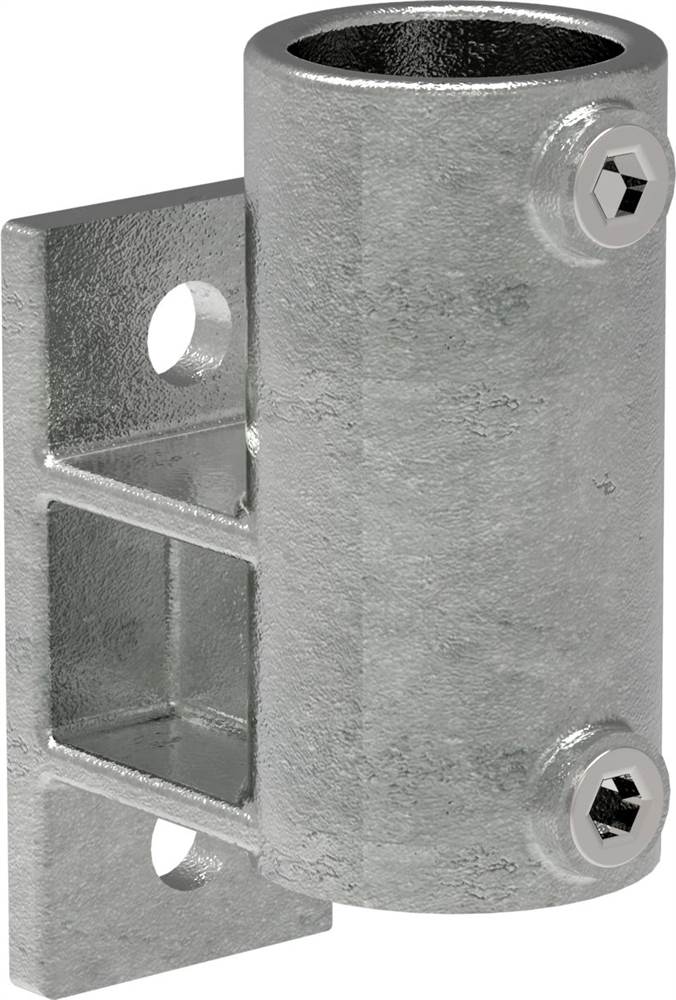 Rohrverbinder | Wandhalter Platte vertikal | 144C42 | 42,4 mm | 1 1/4 | Temperguss u. Elektrogalvanisiert