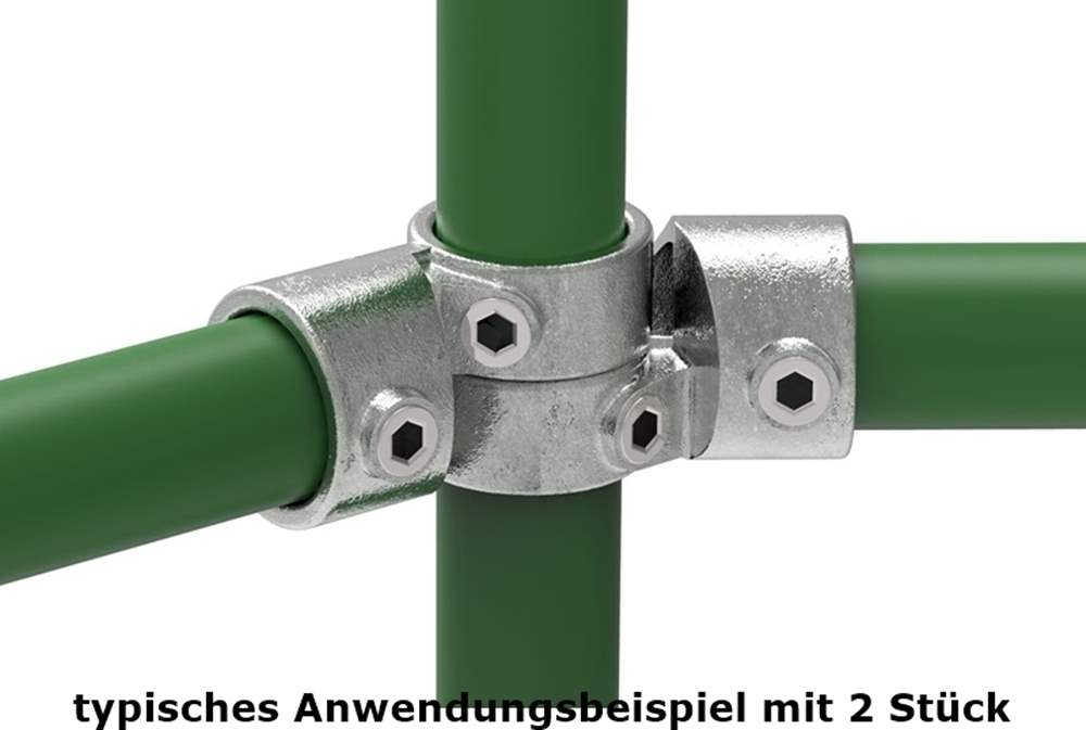 Rohrverbinder Temperguss Gelenkverbinder 1 1/2" einfach Ladenbau 48,3 mm 