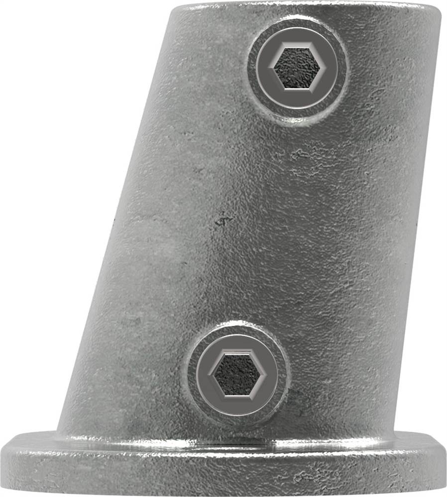 Rohrverbinder | Fußplatte oval 0-11° Neigung | 152B34 | 33,7 mm | 1 | Temperguss u. Elektrogalvanisiert
